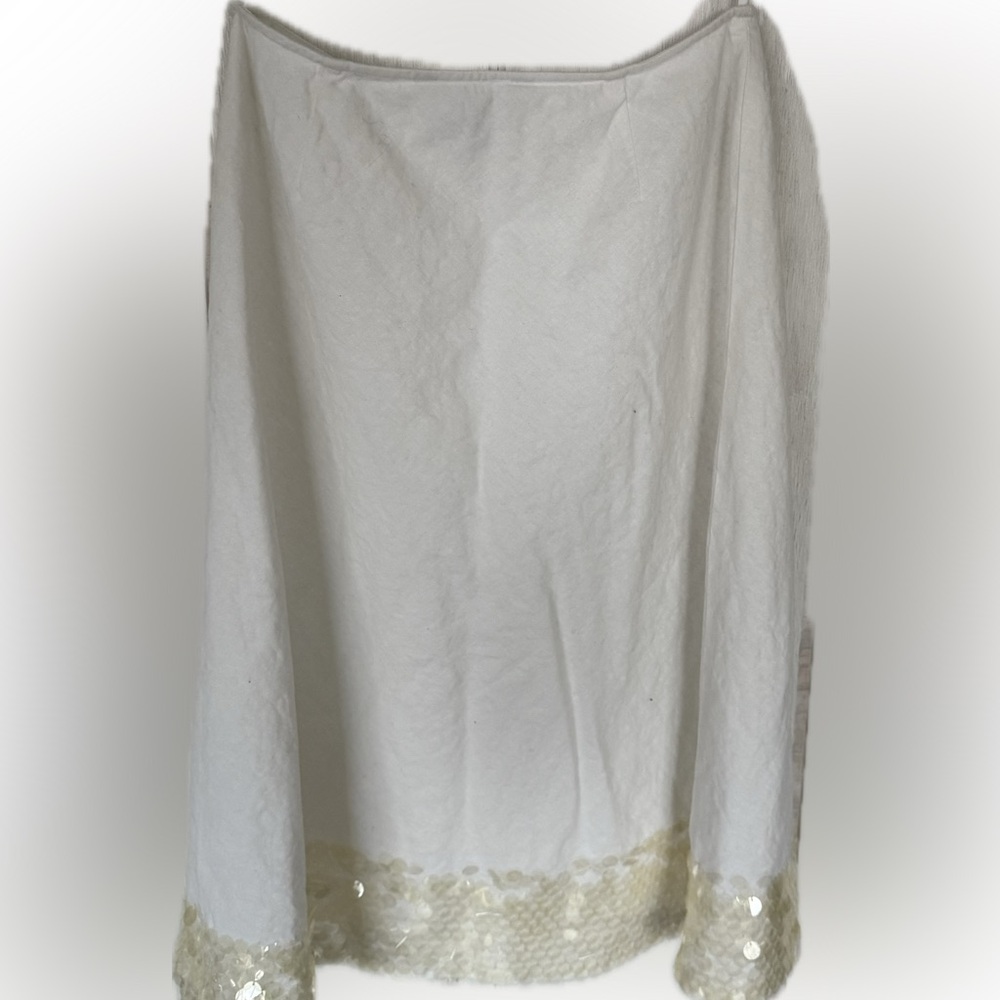 WD NY CREAM LINEN SKIRT HOLIDAY! 6
